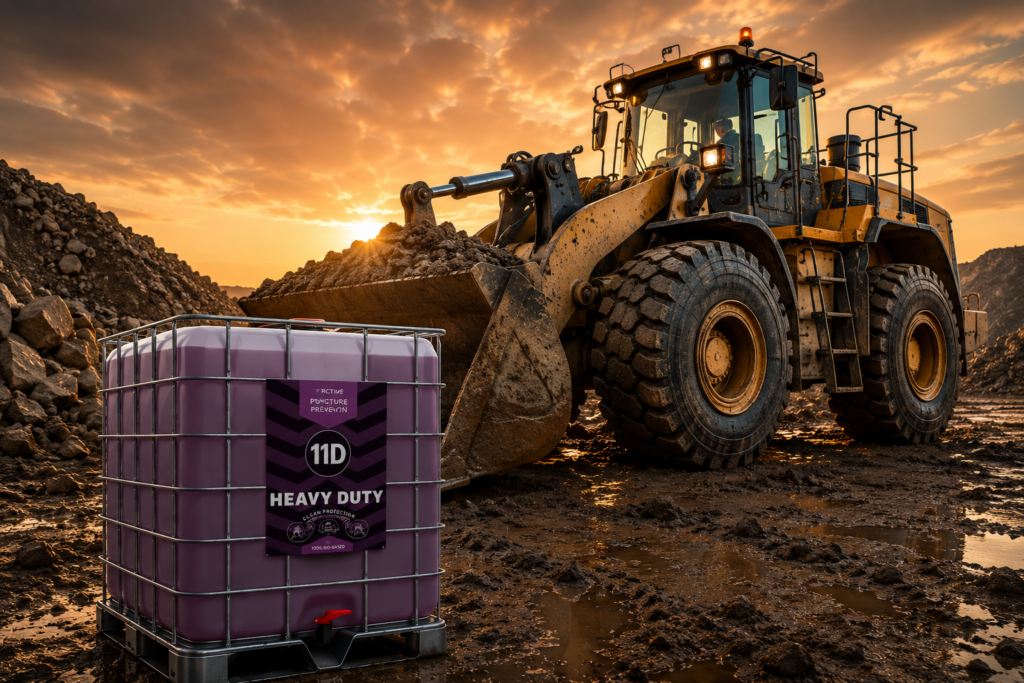 11D big size Tyre Selant Heavy Duty with truck on background