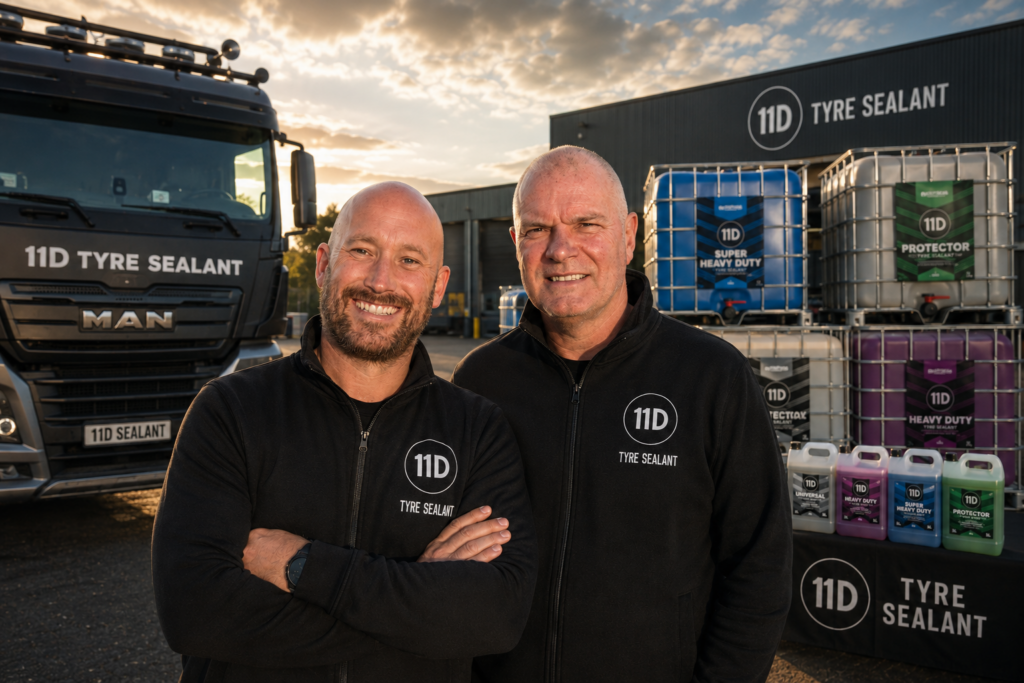 Tijn and Kees, owners of 11D Tyre Sealant